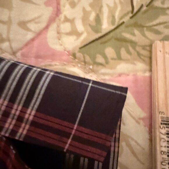 VTG Style & Co. Collection Womens Plaid 100% Silk lined trouser Pants14 Holiday - Picture 10 of 11